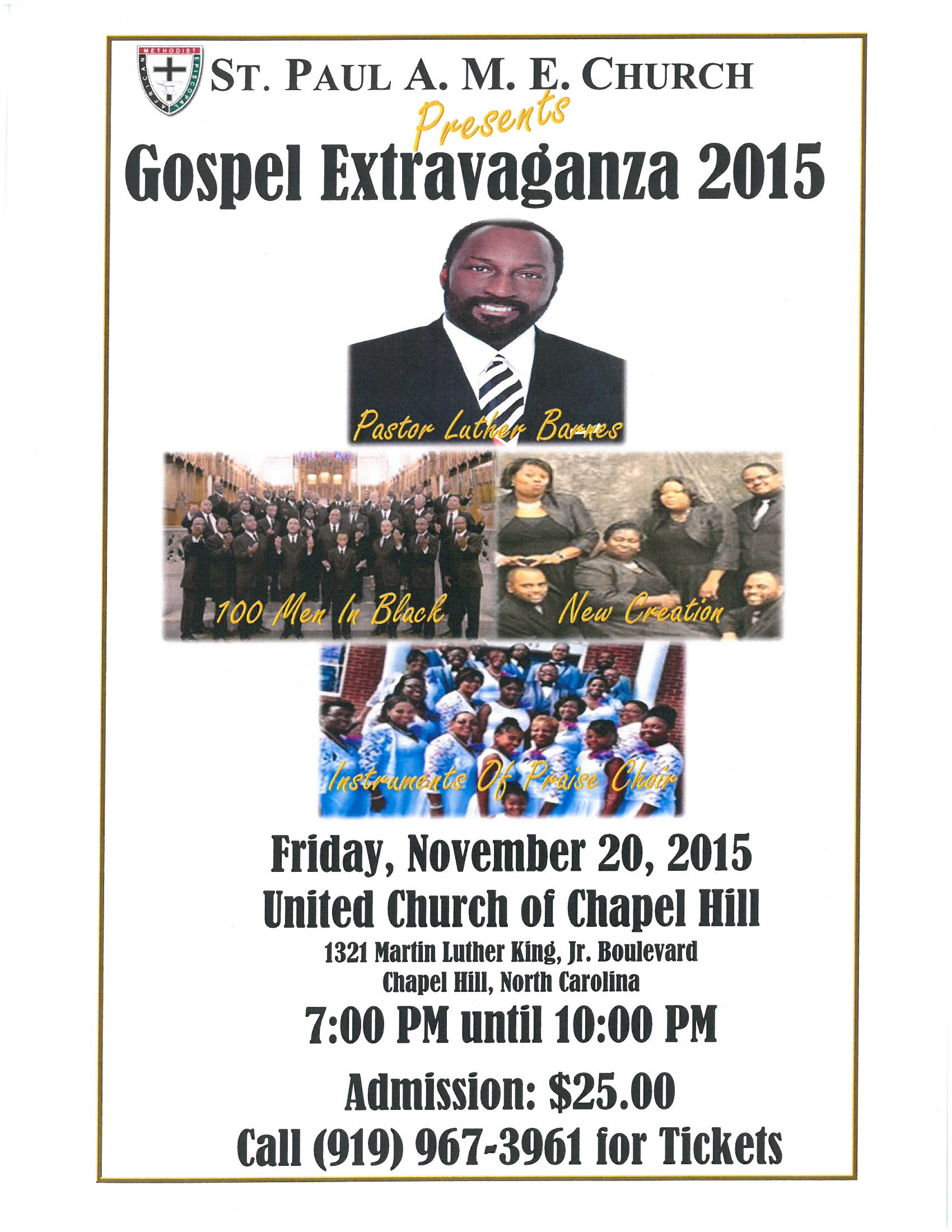 Gospel Extravaganza Poster 2015
