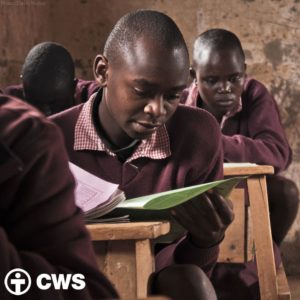 Class 8 pupils doing an exam at KMQ Primary School in Kajiado. The school has benefitted from the school Safe Zone program by Church World Service.